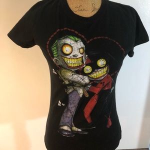Harley Quinn and Joker T-shirt DC size Large